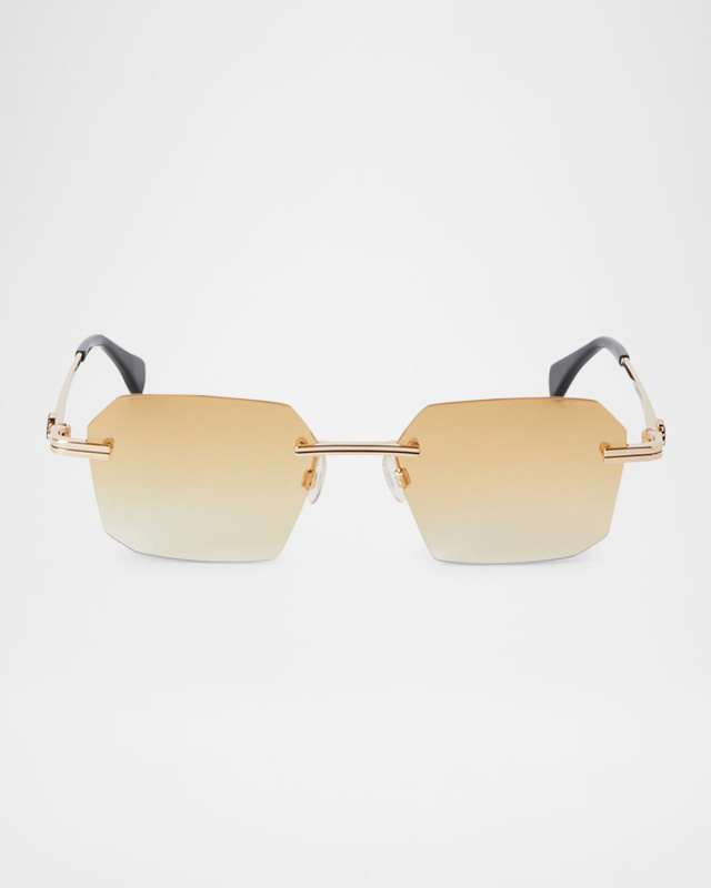 Quartz Metal Rectangle Sunglasses